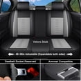 thumbnail image 6 of for TOYOTA CAMRY 2005 Car Seat Cover, Faux Leather 5 Seats Full Set With Lumbar Support Non-slip, Gray and Black Car Seat Covers, Give Your Interior a New Look, 6 of 7