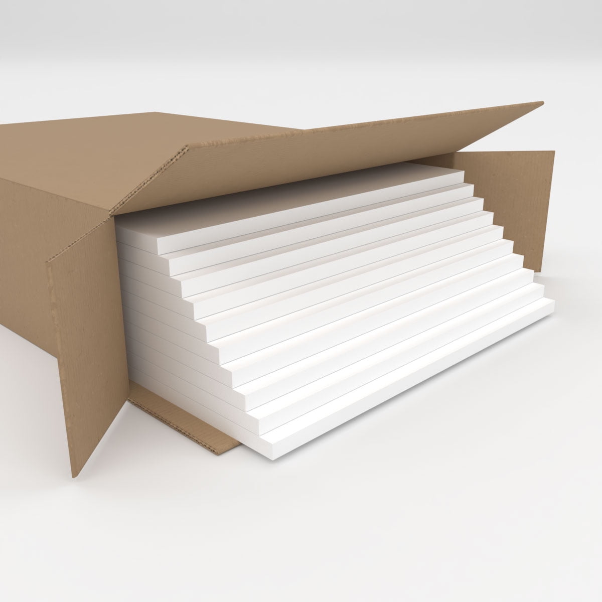 Ekena Millwork 11 3/4"W x 11 3/4"H x 3/8"T PVC Hobby Boards, Unfinished (10-Pack)