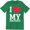 Green, variant on Gift For Boyfriend I Love My Girlfriend Valentines Gift T-Shirt