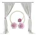 thumbnail image 4 of Floral Curtain Ties - Flower-Shaped Curtain Buckles & Holdbacks - No-Punch Installation Accessories for Living Room - Decorative Curtain Clips to Keep Drapes Neat, 4 of 6