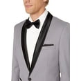 thumbnail image 2 of Adam Baker Men's Slim Fit One Button Satin Shawl Collar Tuxedo Suit Set - Colors, 2 of 5