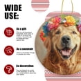 thumbnail image 3 of Portrait of Happy Smiling Golden Retriever Dog With A Colorful Flower - Christmas Ornament Xmas Keepsake Ceramic Ornaments Holiday Decorations for Tree Christmas Gift Ideas 2.95in, 3 of 6
