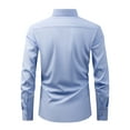 thumbnail image 2 of AZoiNM Men's Slim Fit Business Long Sleeve Shirt Wrinkle-Free Moisture Wicking Polyester, 2 of 9