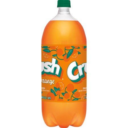Crush Caffeine Free Orange Soda Pop, 2 L, Bottle