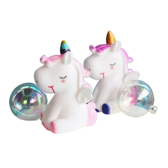 MasteelfCA 2pcs Unicorn Cake Decoration Birthday Cake Ornament Unicorn Baking Decoration