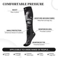 thumbnail image 3 of Lsque Monochrome Giraffe Expression Pattern Sport Compression Socks for Men & Women 15-20 mmHg Knee High Nurse Pregnant Running Medical and Travel Athletic, 3 of 6