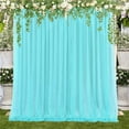 thumbnail image 1 of Mesh Curtain Wedding Arch Drapery White 5 X 10 Ft Light Blue Translucent Decorate Pink Window Decor Ornaments, 1 of 12