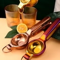 thumbnail image 3 of TKSE Squeezer - Lemon Squeezer Stainless Steel Ergonomic Ultra Long Handle Hand Held Juicer with Lifting Ring for Kitchen(Gold), 3 of 7
