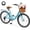 Blue, variant on 24'' Wheels Cruiser Bikes Bicycles for Adults, 7 Speed Bike with Basket for Women Men