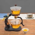 thumbnail image 7 of Kungfu Glass Tea Set, Semi-Automatic Teapot with Infuser for Home Office Tea Alone and Table Decor, Chinese Heat-Resistant Lazy Teapot Set (Clear), 7 of 7