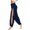 Blue, variant on Women Harem Pants High Waist Side Slit Design Wide Leg Casual Trousers Solid Color Hip Hop Style Yoga Dance Pants