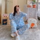 thumbnail image 4 of Sanrio-ropa de casa de Hello Kitty para mujer, cárdigan de manga larga Cinnamoroll melody, Tops Y2k, pantalones de pierna ancha, pijamas femeninos, traje informal, 4 of 4