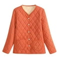 thumbnail image 5 of Sakmal Puffer Jackets Women Packable Lightweight Quilted Plus Size Coats Orange Streetwear Womens Jackets 4XL, 5 of 5
