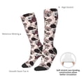 thumbnail image 4 of Fotbe Retro Red Black Roses Calcetas Divertidas Estampadas para Hombre y Mujer, Calcetas de Algodón hasta la Rodilla para Caminar, Correr, Enfermería y Embarazo, 4 of 6