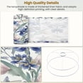 thumbnail image 4 of Chinoiserie Linen Drum Lampshades Delicate Floral Irises Dragonflies Birds Soft Pastel Colors 13"x13"x10" Light Shade for Table Lamps Floor Lamp Shades Lampshade Replacement Assembly Required, 4 of 8
