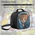 thumbnail image 5 of Jeiento Cute Cat Backpack for Girls 3 Piece Bookbag Set Lovely School Bag with Lunchbox 2nd Grade Book Bags for Kids Travel Rucksack, 5 of 7