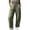 Army Green, variant on Tqcoqu Women's Wide Leg Casual Pants with Pockets,Linen Blend Elastic Drawstring Waist Cropped Loose Pants,Army Green Women's S-XXL