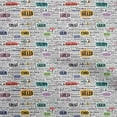 thumbnail image 1 of oneOone Viscose Chiffon Gamboge Yellow Fabric Writing Text Sewing Craft Projects Fabric Prints By Yard 42 Inch Wide, 1 of 4