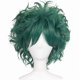 thumbnail image 1 of wonima44 ColorGround All Green Short Curly Prestyled Natural Cosplay Wig for Men and Women (Dark Green), 1 of 1