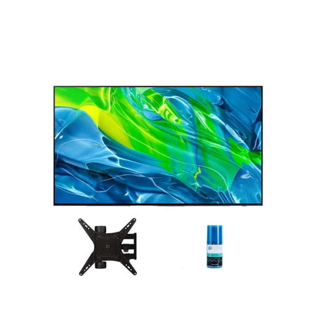 SAMSUNG 55-Inch Class OLED 4K S95B Series - Quantum HDR Smart TV with Walts TV Full Motion Mount for 32"-65" TV's and Walts Screen Cleaner Kit (2022)