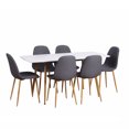 thumbnail image 1 of Comedor Bossa Grasshopper Extensible con 6 Sillas Tapizadas en Poliéster, 1 of 6