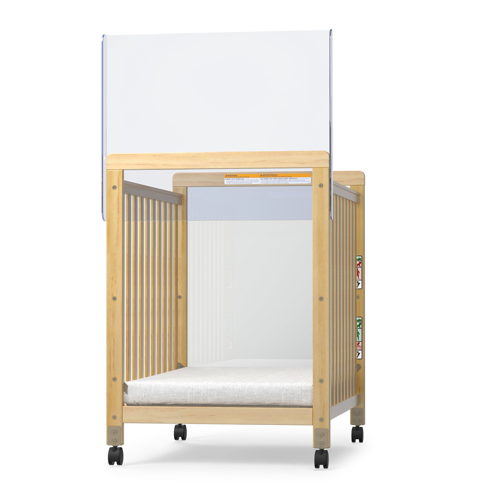Foundations CareShield 1-Sided Crib Divider for SafetyCraft & Serenity Cribs, Plexiglass Barrier