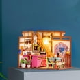 thumbnail image 4 of Casa miniatura con muebles realistas, casa de de bricolaje chino creativo strucción de rompecabezas Barra de cerveza Sunnimix casa de muñecas artesanales, 4 of 6