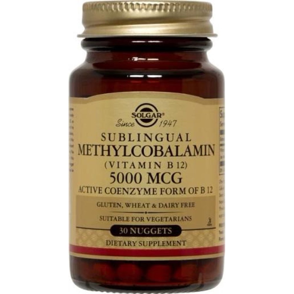 Solgar Vitamin B12 5000 mcg Nuggets, 30 Ct