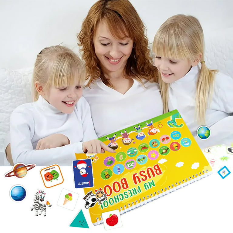 Busy Book for Kids, Montessori Autism Sensory Educational Toys, 12 Pages  Toddler Preschool Activity Binder and Early Learning Toys - for Boys &  Girls Develops Fine Motor Skills 