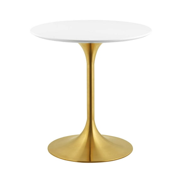 Modern Deco Contemporary Urban Design Kitchen Dining Room Dining Table, Metal Steel Wood, Gold White
