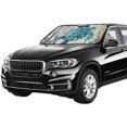 thumbnail image 4 of Marine Life Theme Sea Turtle Car Windshield Sun Shade-Blocks Uv Rays Sun Visor Protector-Waterproof Folding Car Sun Shade-Keeps Your Vehicle Cool Fits Windshields of Various, 4 of 5