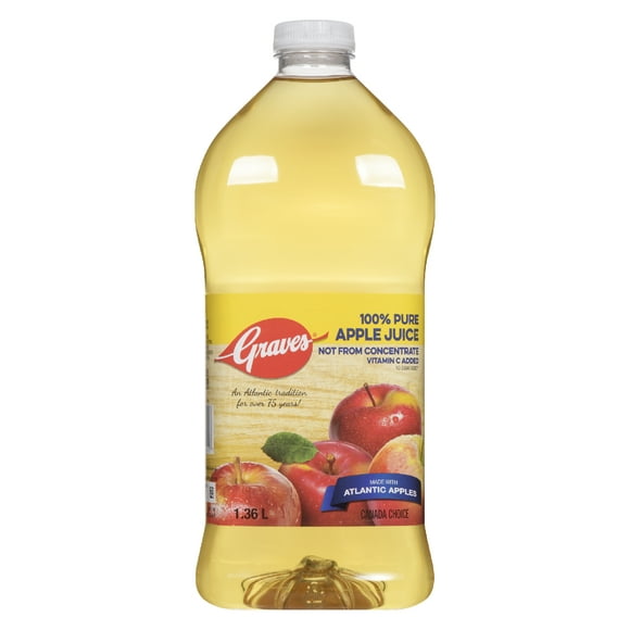 GRAVES APPLE NOT FROM CONCENTRATE JUICE, 6x1.36LT