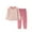 Pink, variant on XIMIN Kids Fleece Pajamas Sets 2 Piece Outfits Girls Boys Pullover Sweatshirt Long Sleeve Tops and Wide Leg Pants Matching Sweater Sets Fall Winter Clothing