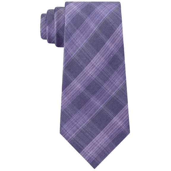 Men's Fineline Plaid Classic Neck Tie Silk Not Applicable