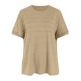 thumbnail image 3 of Gerichy Womens Summer Tops, Blouses for Women Short Sleeve Lace Tops Dressy Casual Tees, Sizes S-2XL Womens Summer Short Sleeve Shirts Trendy T Shirts Dressy Casual Blouses Crew Neck Tunic, 3 of 6