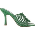 thumbnail image 6 of Steve Madden Bonds Green Cage Square Toe Stiletto Heel Mules Slide Sleek Sandal (10, Green), 6 of 8