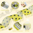 thumbnail image 3 of Dosaele 26 Yards Bee Wired Edge Ribbon 2.5in Wide Hessian Ribbon Crafting Decor 4 Rolls, 3 of 7
