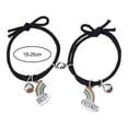 thumbnail image 2 of Soumake 2Pcs Braided Bracelets Hand Made Adjustable Fine Workmanship Elastic Dinosaur Decor Decorate Minimalism Couple Magnetic Matching Bracelets Clothing Accessory Fashion, 2 of 8