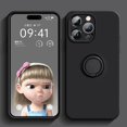 thumbnail image 3 of Luxury Liquid Silicone Magnetic Cases For iPhone 15 14 13 12 11 Pro Max XS XR 8 7 Plus SE 2020 14Pro Soft Cover With Ring Holder, 3 of 5