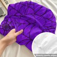 thumbnail image 4 of Full Size Fitted Sheet Set - Purple Halloween 3 Piece Bedding Sets 16" Deep Pocket Fitted Sheet with 2 Pillowcases, Black Spiders Net Classic Gingham Brushed Microfiber Hotel Luxury Bed Sheets, 4 of 9