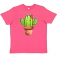 thumbnail image 3 of Inktastic Cute Cactus with Flower Hairpiece Youth T-Shirt, 3 of 5
