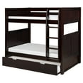 Camaflexi Twin over Twin Bunk Bed with Drawers Panel Headboard