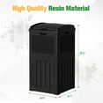 thumbnail image 6 of 30 Gallon Trash Can, Resin Outdoor Garbage Can with Lid, Waterproof Hideaway Patio Waste Bins for Outside Use (Black), 6 of 7