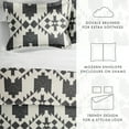 thumbnail image 5 of Noble Linens Gray Adobe Diamond Reversible 3-Piece Duvet Cover Set, Full/Queen, 5 of 11
