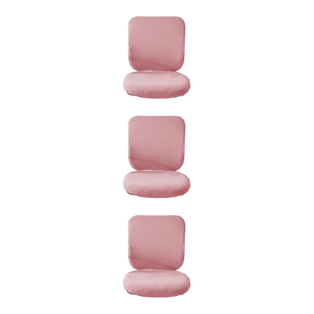 Guardoinrt Soft and Breathable Swivel Chair Cover Seating Experience Pink Backrest + Cushion Cover 3Set