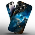 thumbnail image 3 of Punmada Compatible with iPhone 14 Pro Glossy Case For Girl Boy Full Body Protective Hard Shell Esthetics Pattern Deep Starry Sky Nebula Blue, 3 of 7