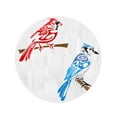 thumbnail image 2 of KDAGR 60 inch Round Beach Towel Blanket Blue Cardinal Tribal Birds Jay Original Tattoo Wildlife Travel Circle Circular Towels Mat Tapestry Beach Throw, 2 of 2