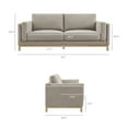 thumbnail image 4 of Modway Roscoe 81 inch Fabric Sofa in Pewter, 4 of 10