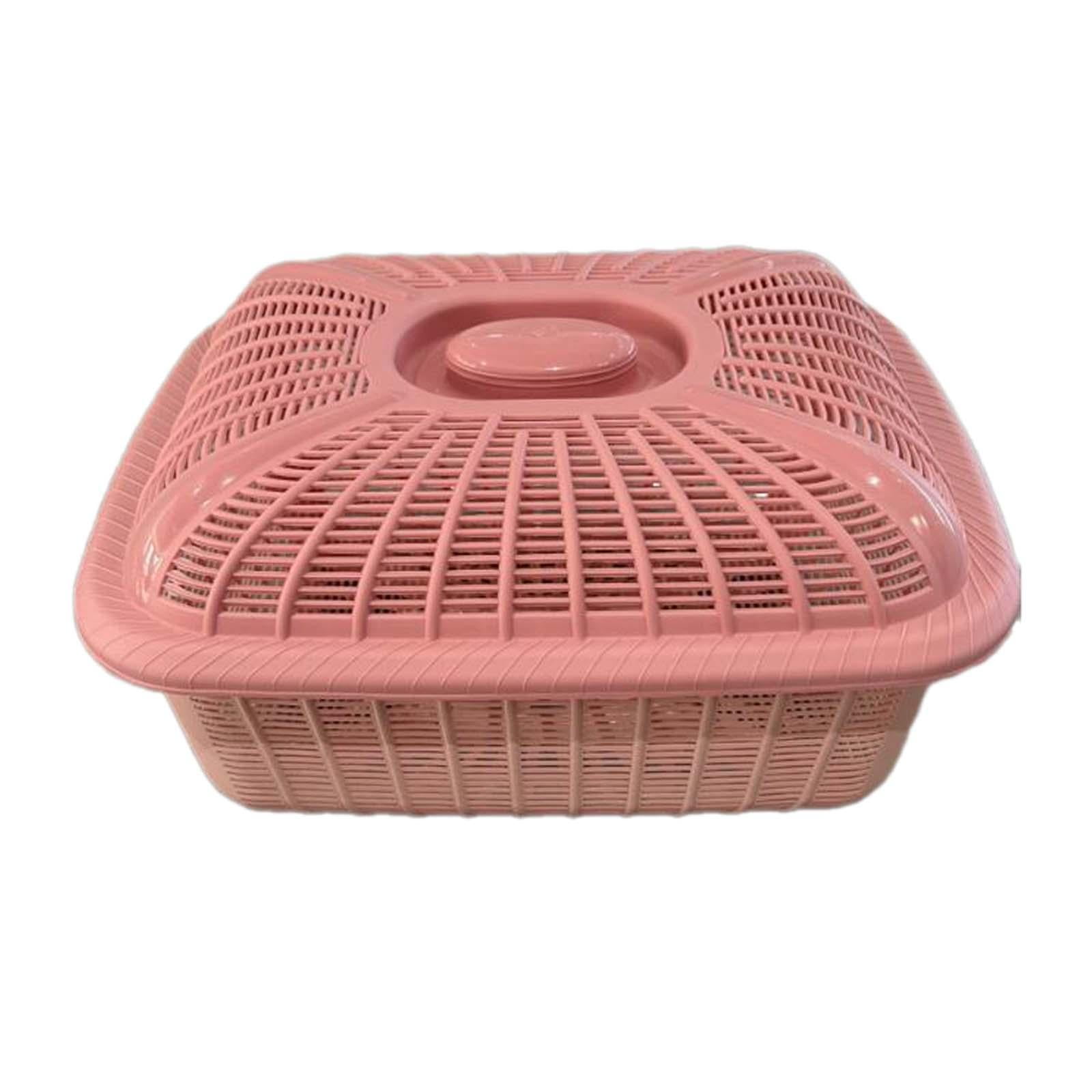Cesta Multiusos Bicolor Rosa Pequeña_Mi Casa
