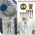 thumbnail image 6 of 12Pcs 4Styles DIY Bolo Tie Jewelry Making Finding Kit Including Iron Bolo Tie Slide Clasp Zinc Alloy Slide Clasp Cord Ends for Bolo Tie Making Antique Bronze, 6 of 9